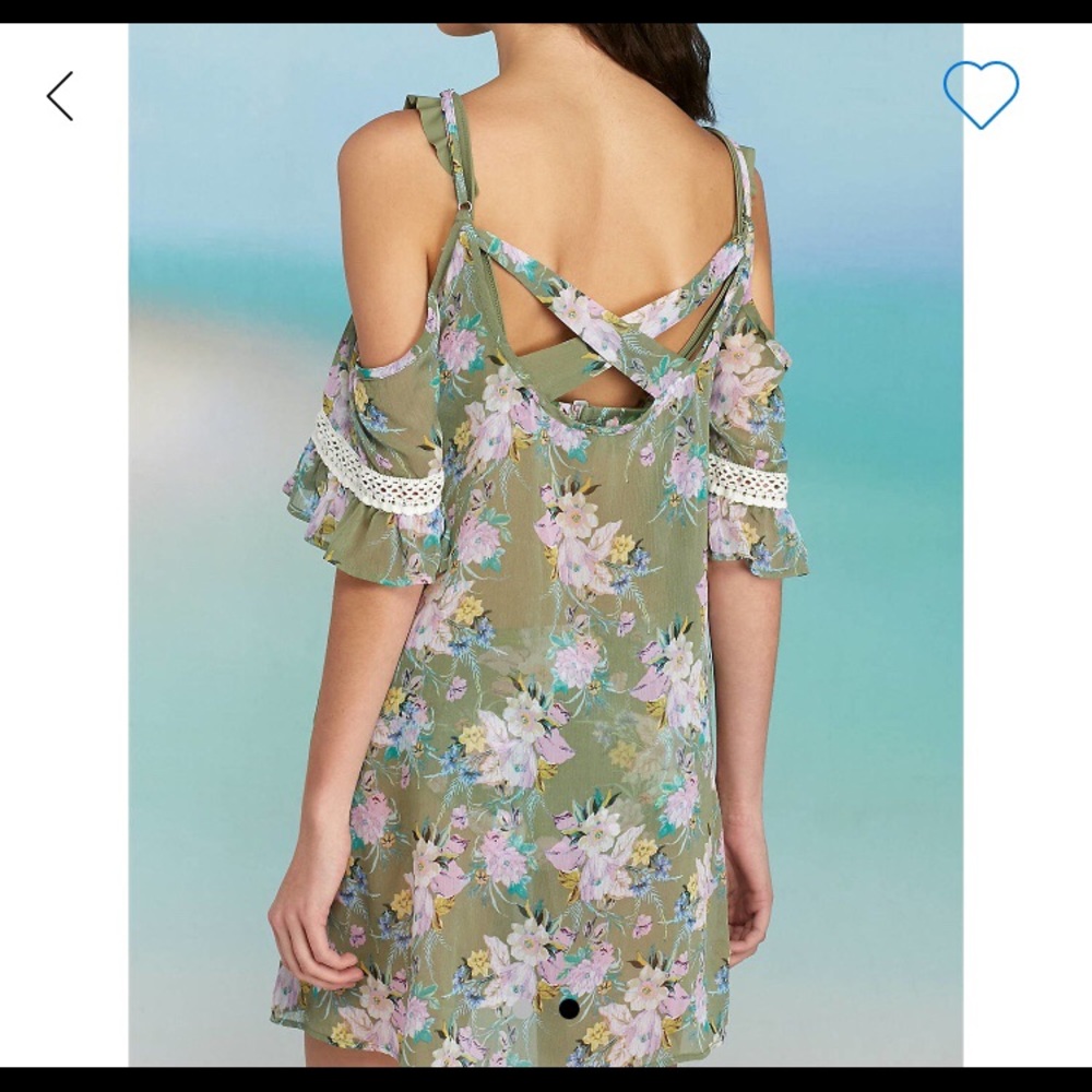 Wonderly Love Letter Cold Shoulder Swim Cover Up - Picture 2 of 8